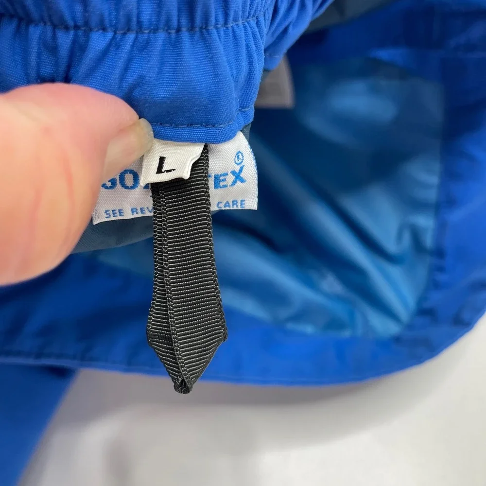 Vtg Rare North Face Gore-Tex Ski Suit Set Blue Side Zip Pant Jacket L 90s USA